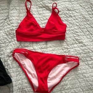 Red bikini top